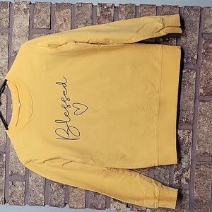 Blessed Dark Yellow Cozy Sweatshirt SIZE Medium